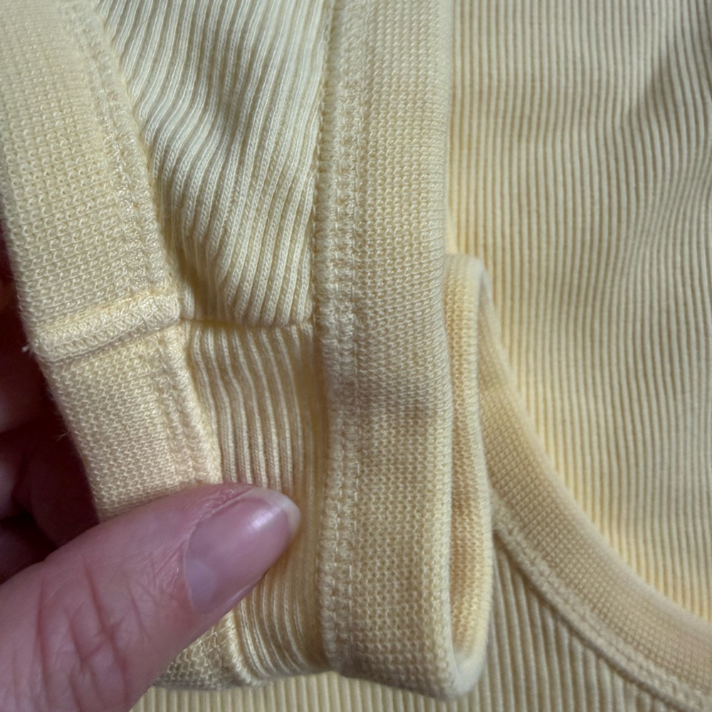 Universal Thread Soft Yellow Ribbed Tank - Picture 5 of 7